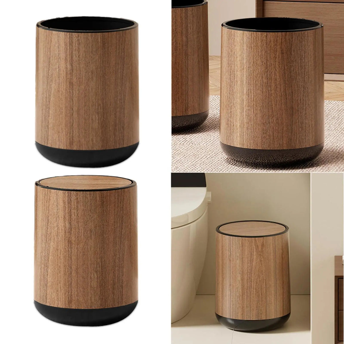 Trash Can Slim Space-Saving 15L Easy To Clean