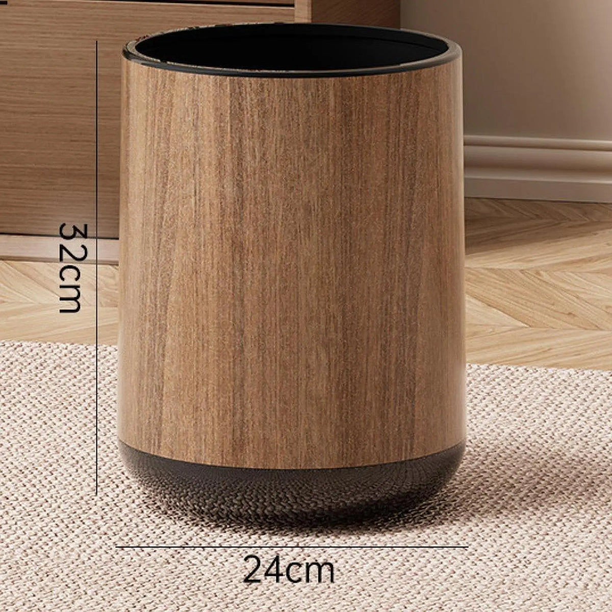Trash Can Slim Space-Saving 15L Easy To Clean