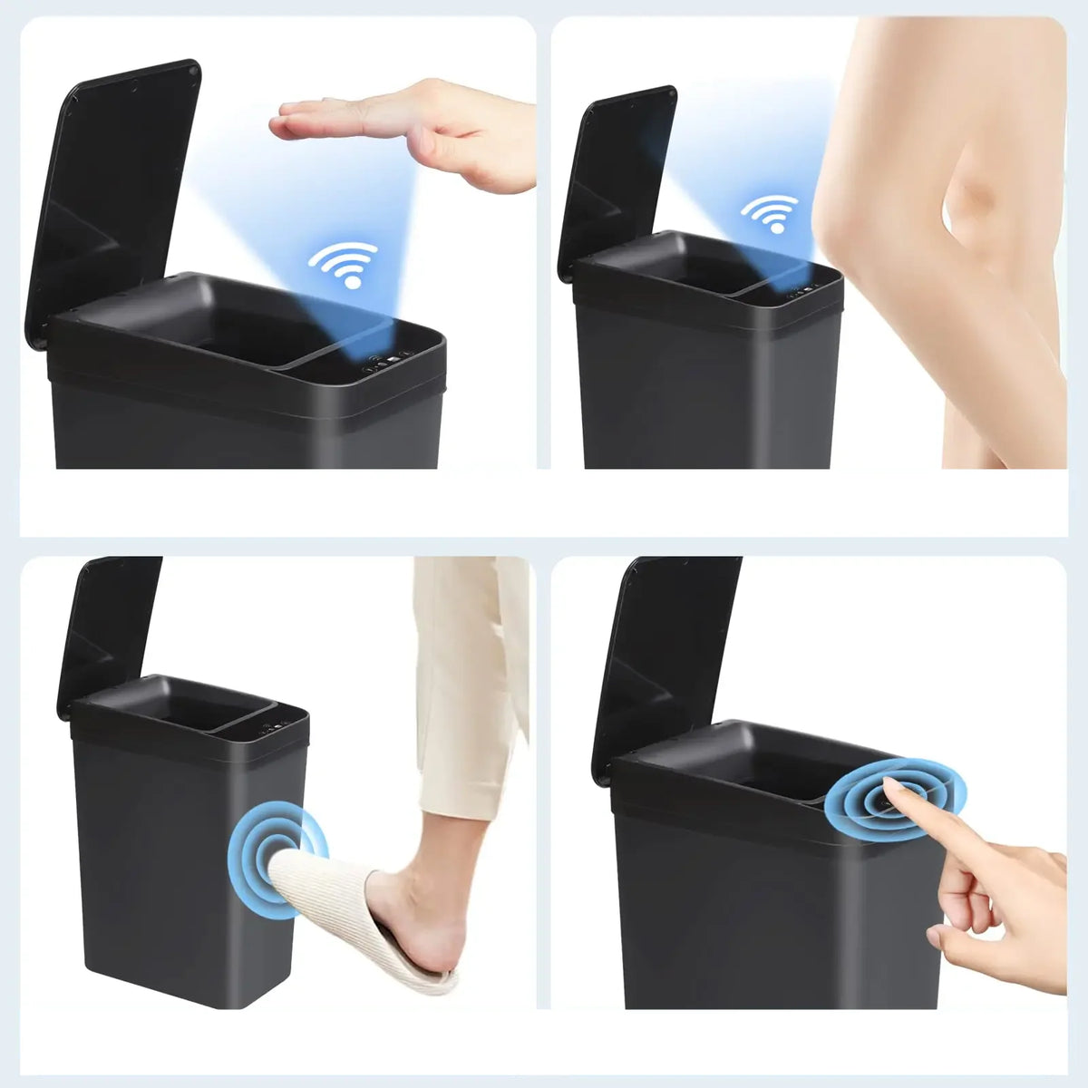 Trash Can Touchless Motion-Sensor Space-Saving 12L