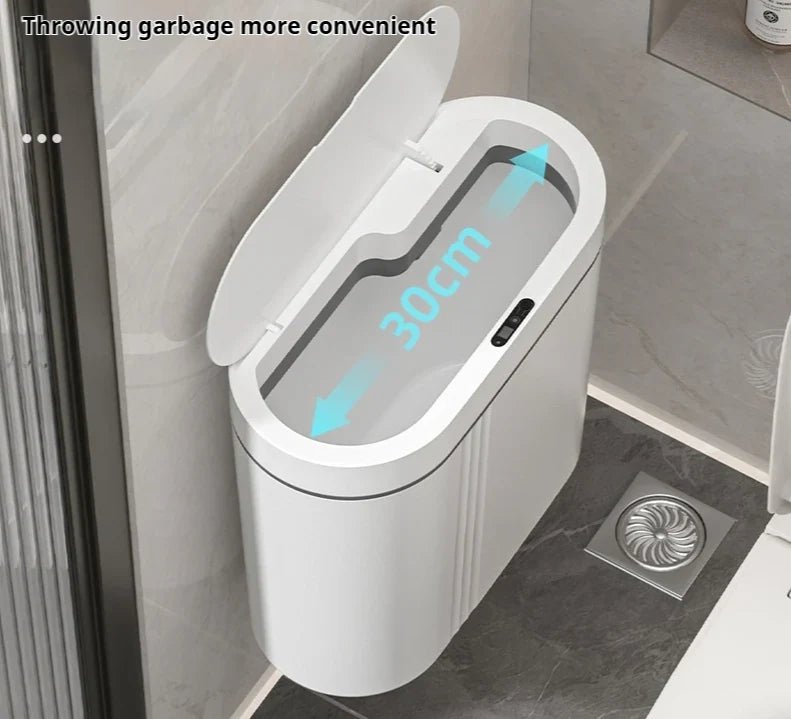 Trash Can Touchless Sensor Wall-Mountable 9L
