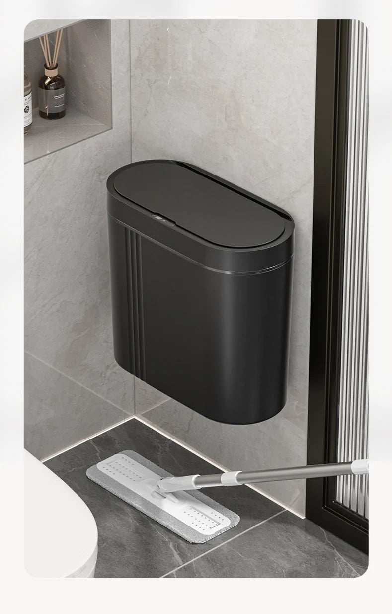 Trash Can Touchless Sensor Wall-Mountable 9L