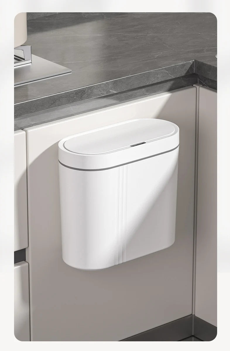 Trash Can Touchless Sensor Wall-Mountable 9L
