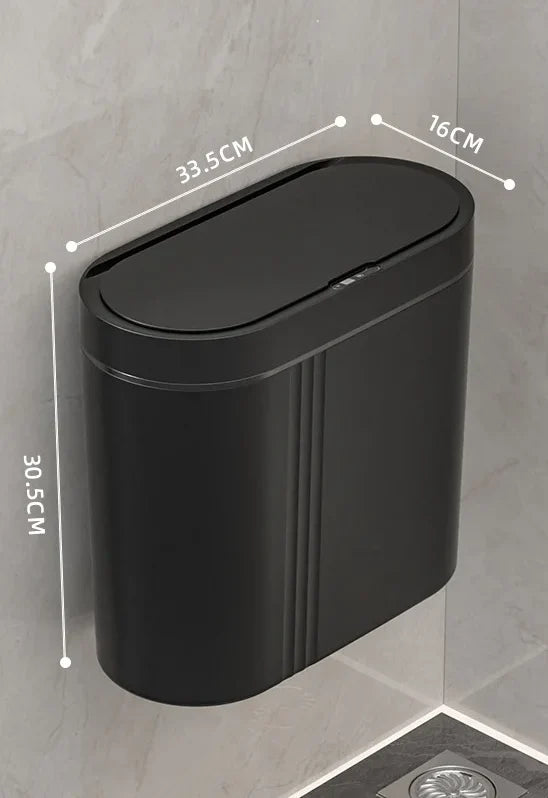 Trash Can Touchless Sensor Wall-Mountable 9L