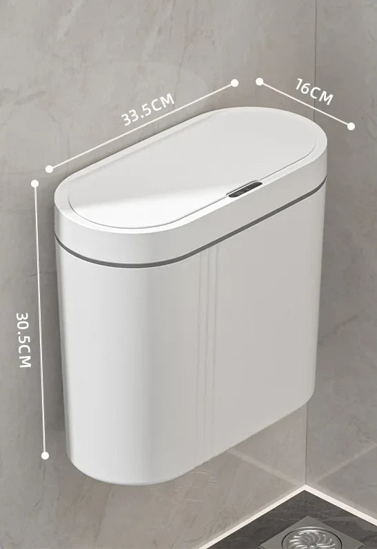 Trash Can Touchless Sensor Wall-Mountable 9L