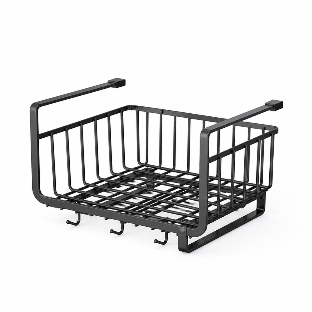 Under-Cabinet Basket No-Drill Carbon Steel