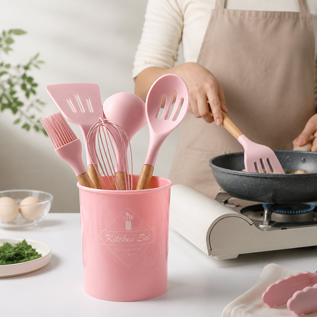 Utensil Set Heat-Resistant Silicone 12-Piece