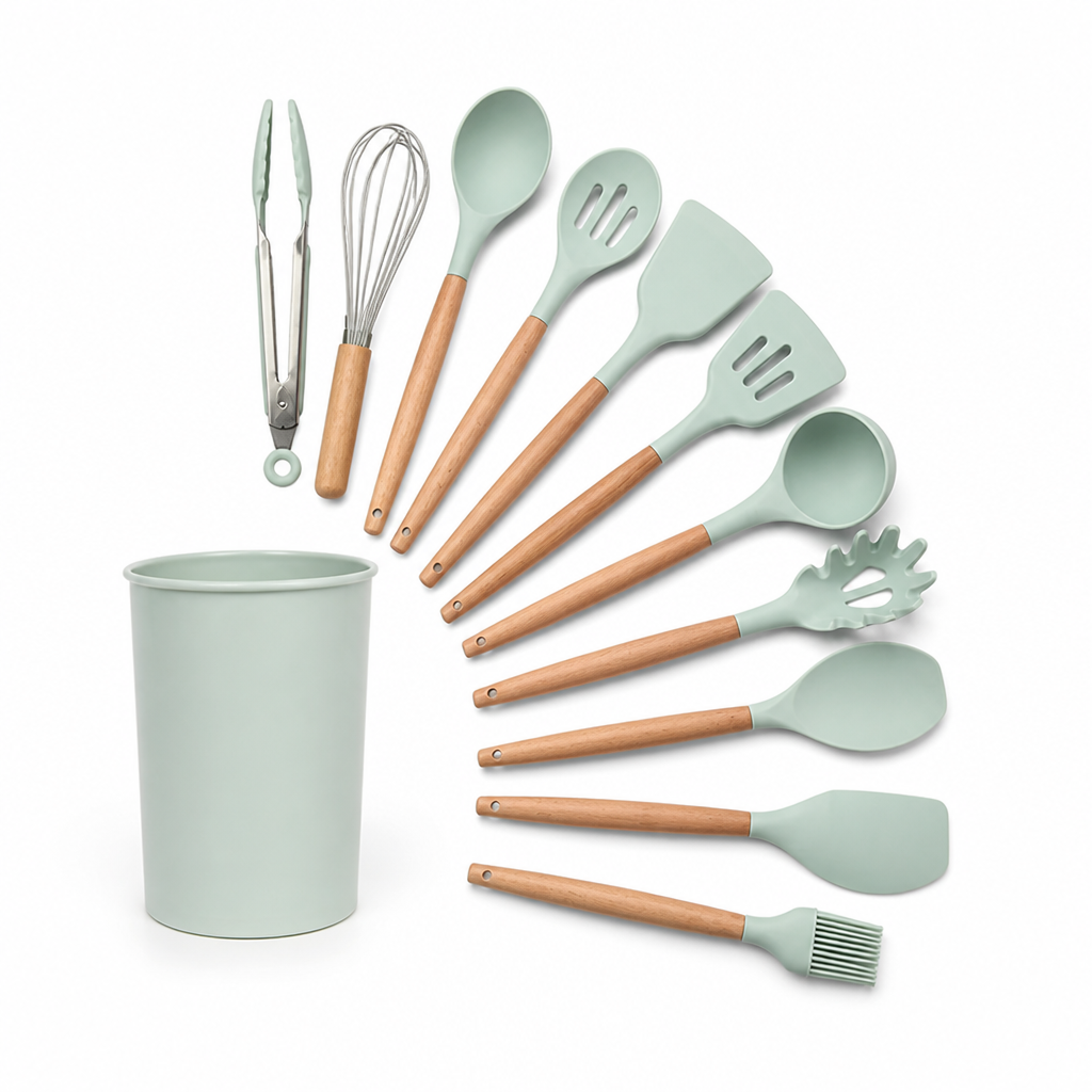 Utensil Set Heat-Resistant Silicone 12-Piece