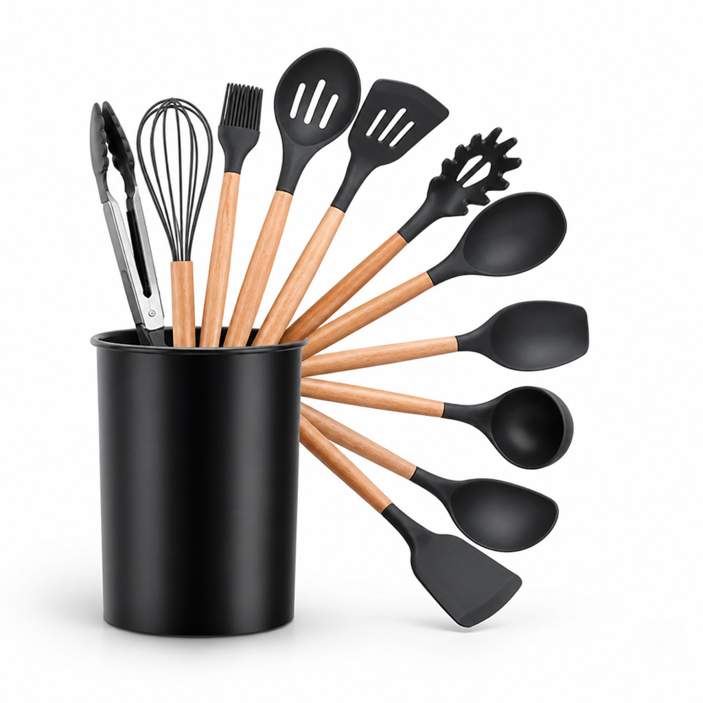 Utensil Set Heat-Resistant Silicone 12-Piece