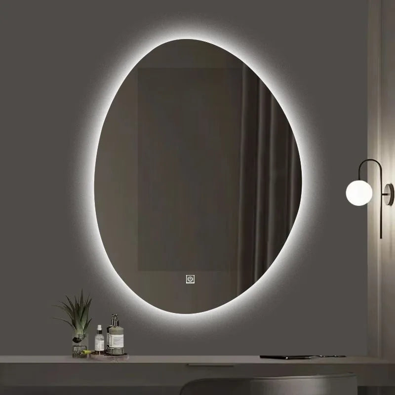 Vanity Mirror Irregular Shape Touchscreen & Bright LED