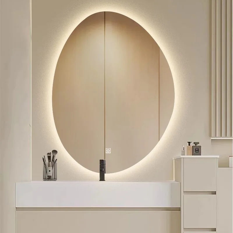 Vanity Mirror Irregular Shape Touchscreen & Bright LED