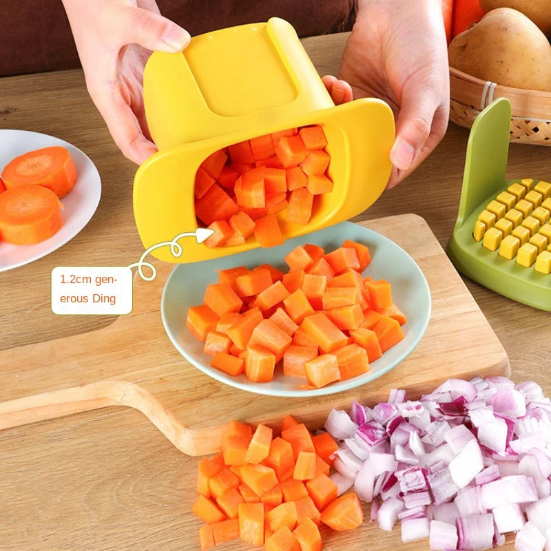 Vegetable & French Fry Cutter Hand-Press Stainless Steel Blades