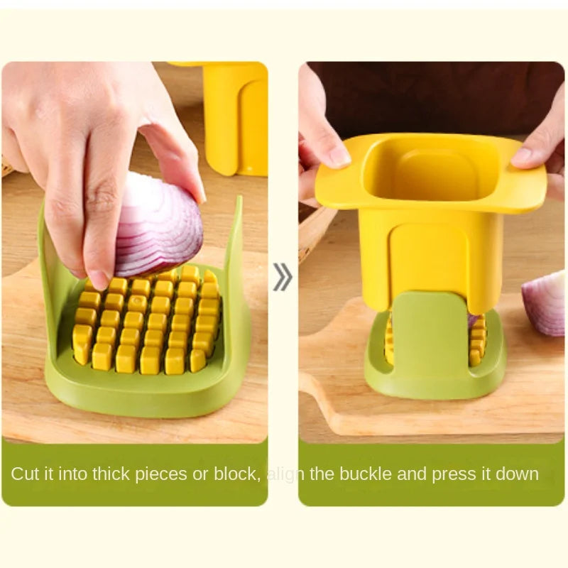 Vegetable & French Fry Cutter Hand-Press Stainless Steel Blades