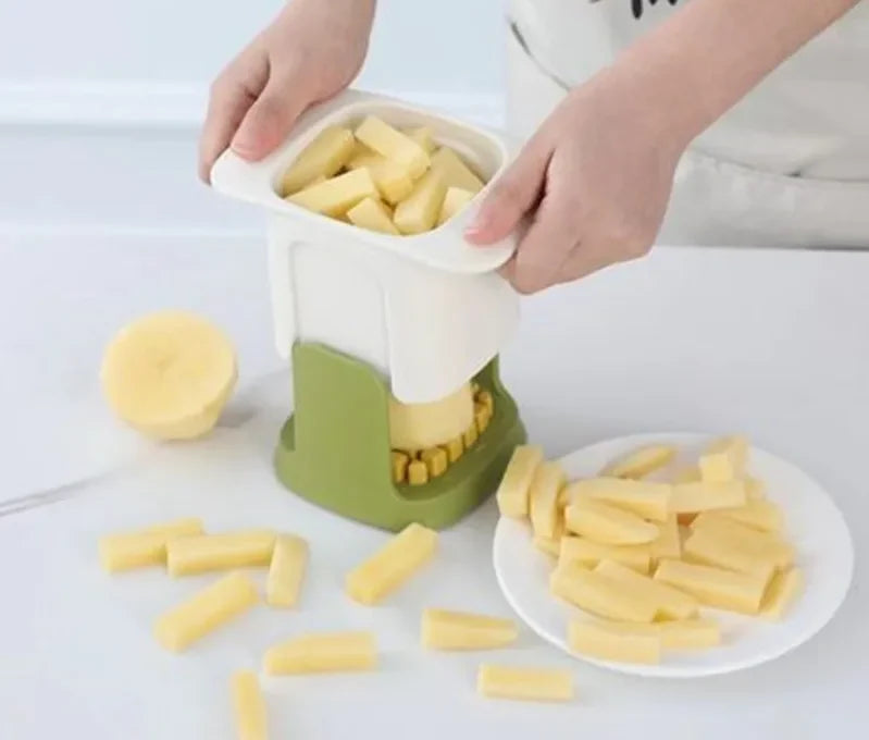Vegetable & French Fry Cutter Hand-Press Stainless Steel Blades