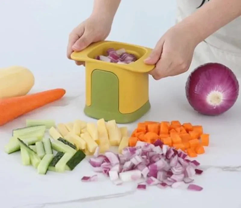 Vegetable & French Fry Cutter Hand-Press Stainless Steel Blades
