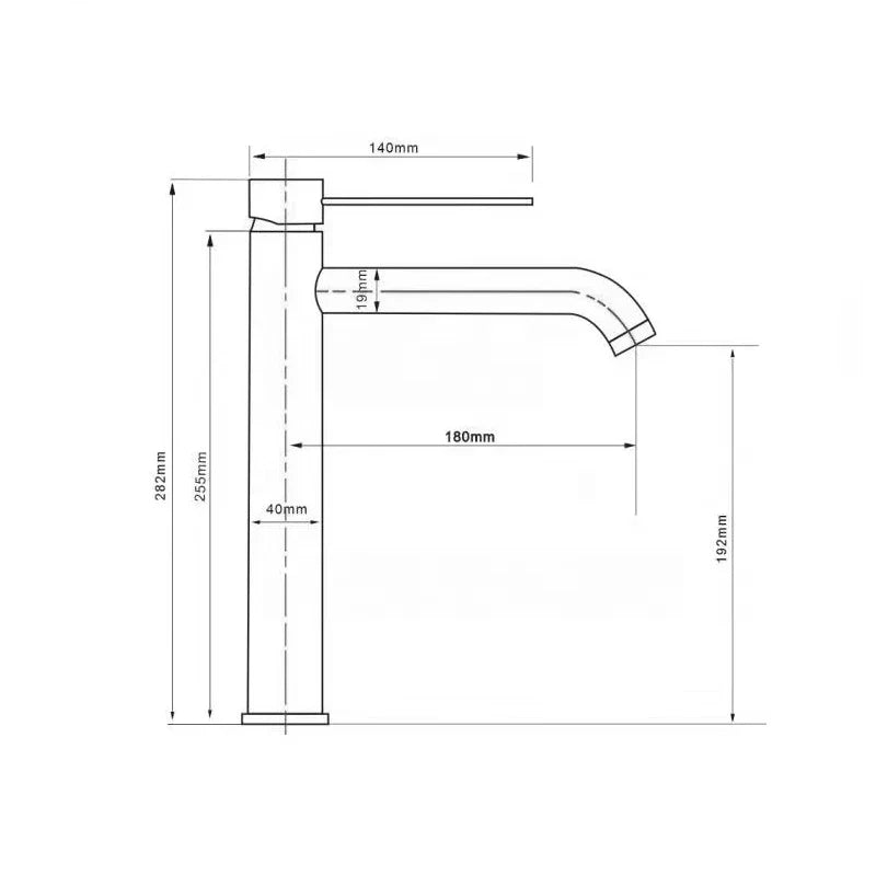 Vessel Faucet Tall Single-Handle Stainless Steel