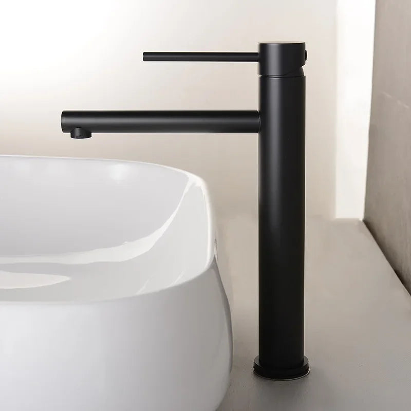 Vessel Faucet Tall Single-Handle Stainless Steel