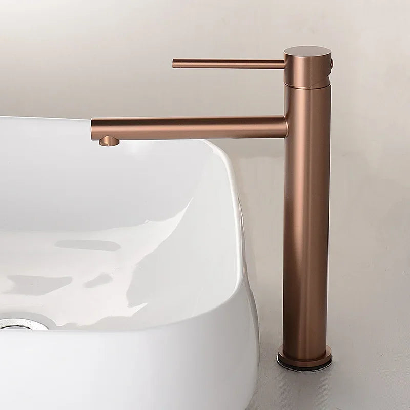 Vessel Faucet Tall Single-Handle Stainless Steel