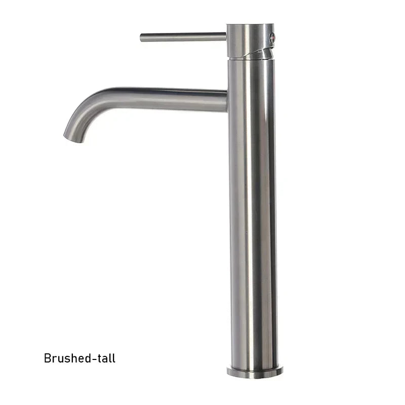 Vessel Faucet Tall Single-Handle Stainless Steel