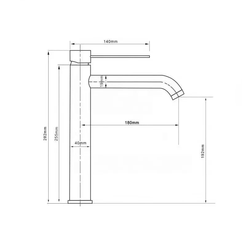Vessel Faucet Tall Stainless Steel Single-Handle