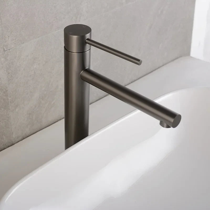 Vessel Faucet Tall Stainless Steel Single-Handle