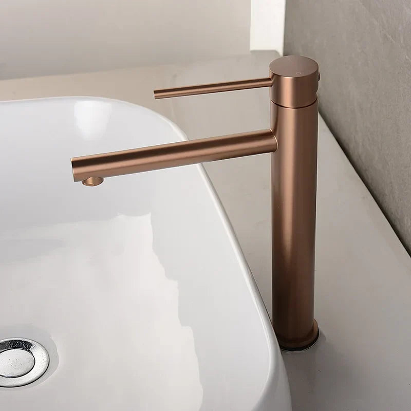 Vessel Faucet Tall Stainless Steel Single-Handle