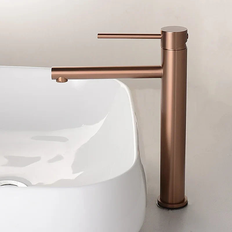 Vessel Faucet Tall Stainless Steel Single-Handle