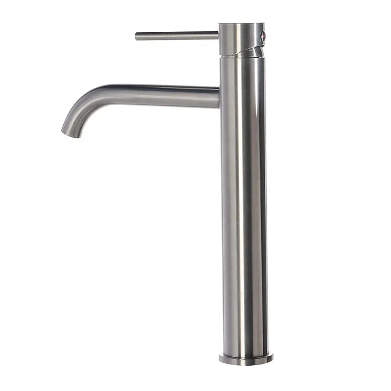 Vessel Faucet Tall Stainless Steel Single-Handle