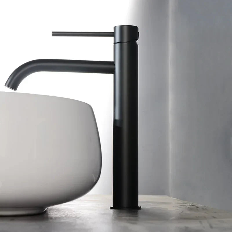 Vessel Faucet Tall Stainless Steel Single-Handle