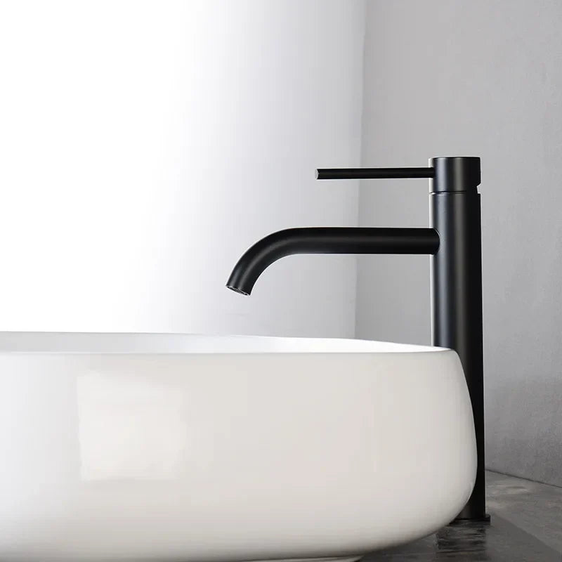 Vessel Faucet Tall Stainless Steel Single-Handle