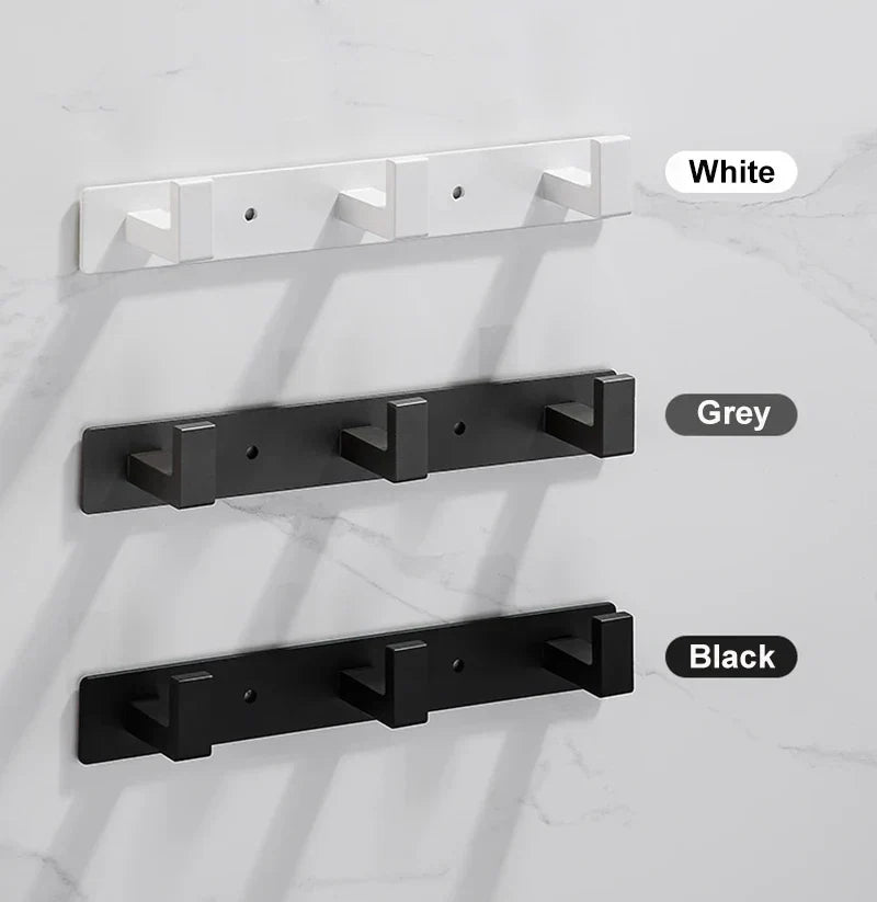 Wall Coat Rack Stainless Steel Space-Saving 3-5 Hooks