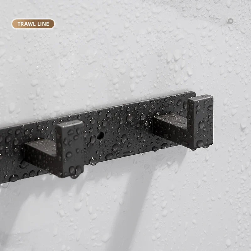 Wall Coat Rack Stainless Steel Space-Saving 3-5 Hooks
