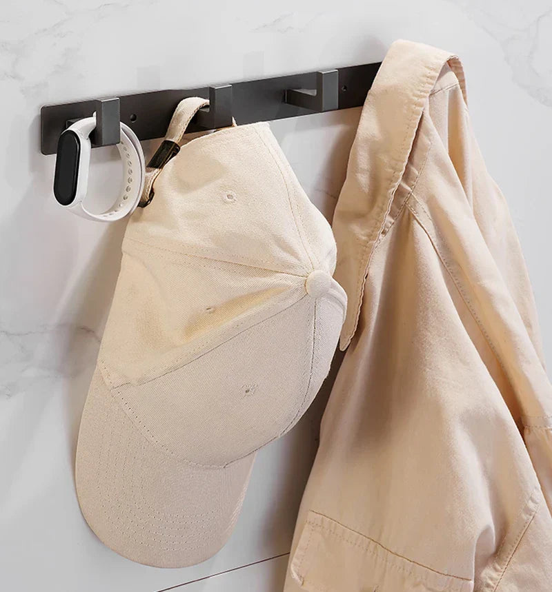Wall Coat Rack Stainless Steel Space-Saving 3-5 Hooks