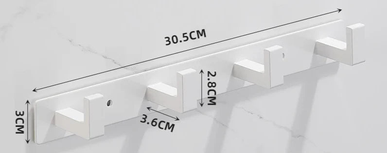 Wall Coat Rack Stainless Steel Space-Saving 3-5 Hooks