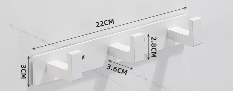 Wall Coat Rack Stainless Steel Space-Saving 3-5 Hooks
