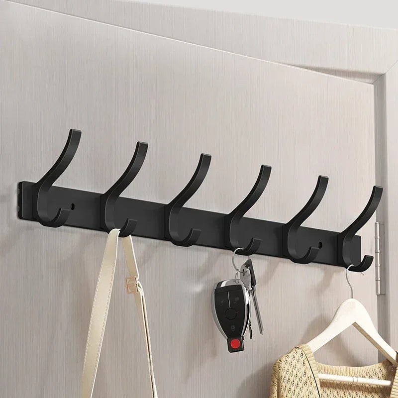 Wall Hook Rack Aluminum Alloy Rustproof Nail Mounted