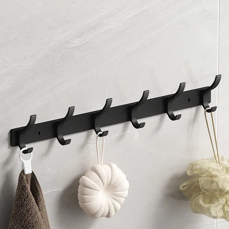 Wall Hook Rack Aluminum Alloy Rustproof Nail Mounted