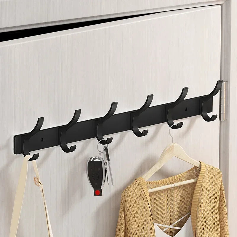 Wall Hook Rack Aluminum Alloy Rustproof Nail Mounted