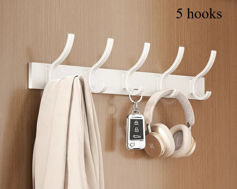 Wall Hook Rack Aluminum Alloy Rustproof Nail Mounted