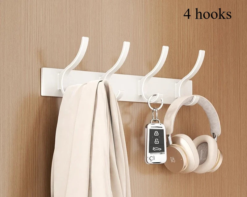 Wall Hook Rack Aluminum Alloy Rustproof Nail Mounted