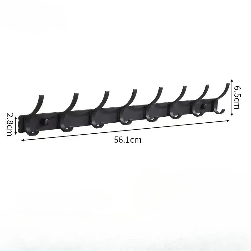 Wall Hook Rack Aluminum Alloy Rustproof Nail Mounted