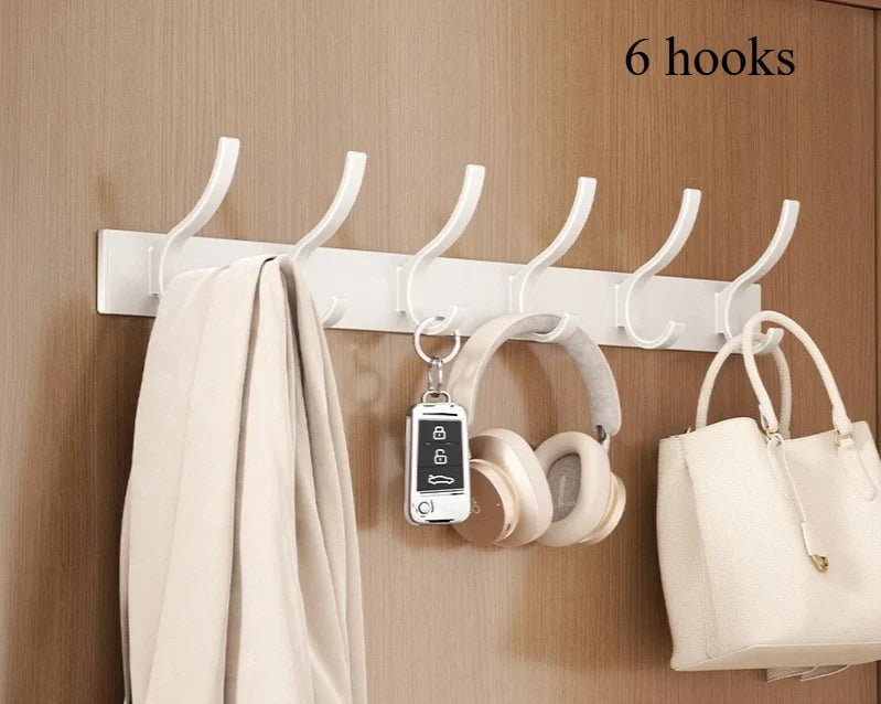 Wall Hook Rack Aluminum Alloy Rustproof Nail Mounted