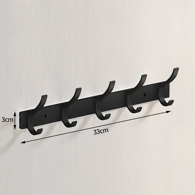 Wall Hook Rack Aluminum Alloy Rustproof Nail Mounted