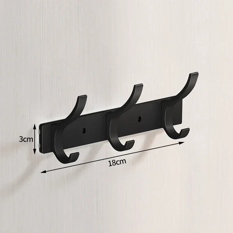 Wall Hook Rack Aluminum Alloy Rustproof Nail Mounted