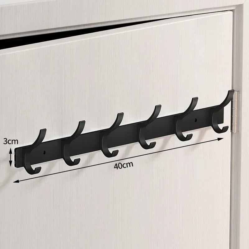 Wall Hook Rack Aluminum Alloy Rustproof Nail Mounted