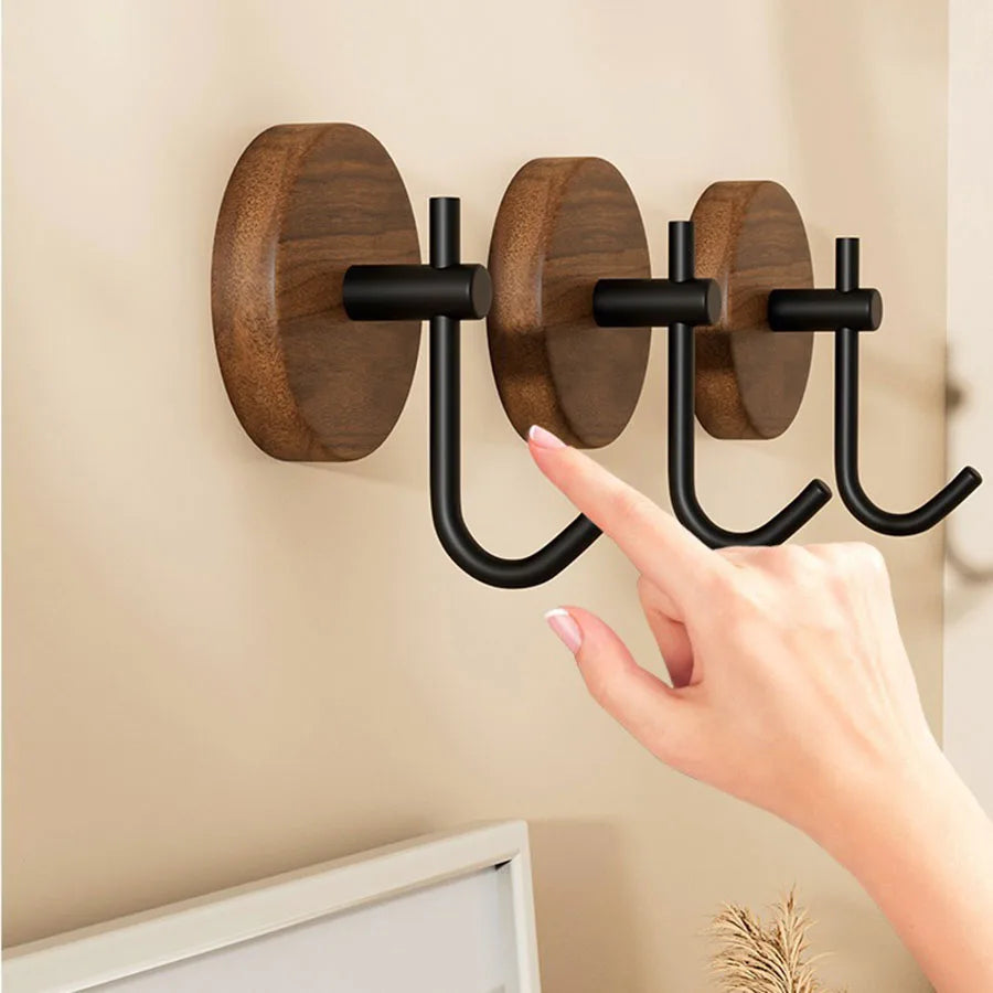Wall Hook Solid Walnut Minimalist Multi Purpose