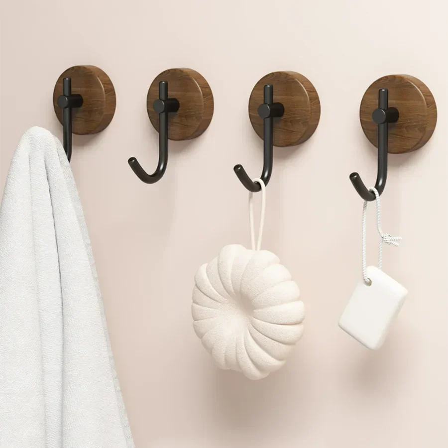Wall Hook Solid Walnut Minimalist Multi Purpose