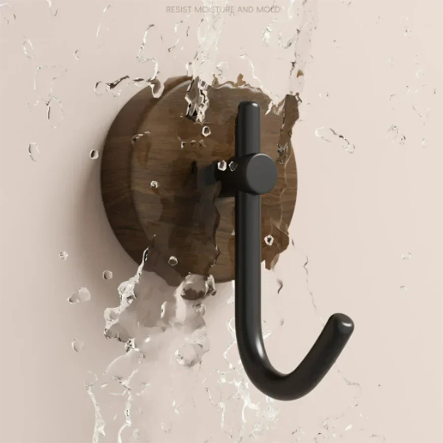 Wall Hook Solid Walnut Minimalist Multi Purpose