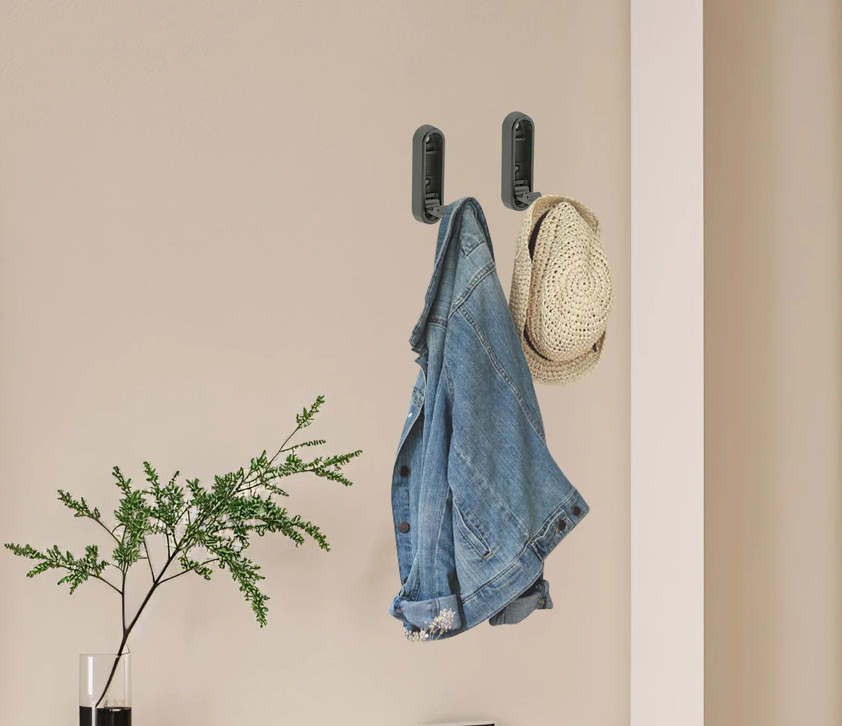 Wall Hooks Foldable Brushed Zinc Alloy