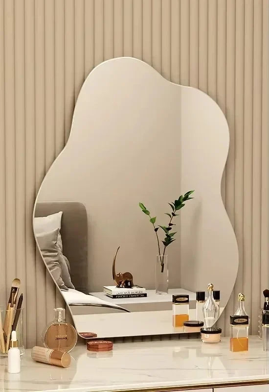 Wall Mirror Irregular Shape LED Warm Glow