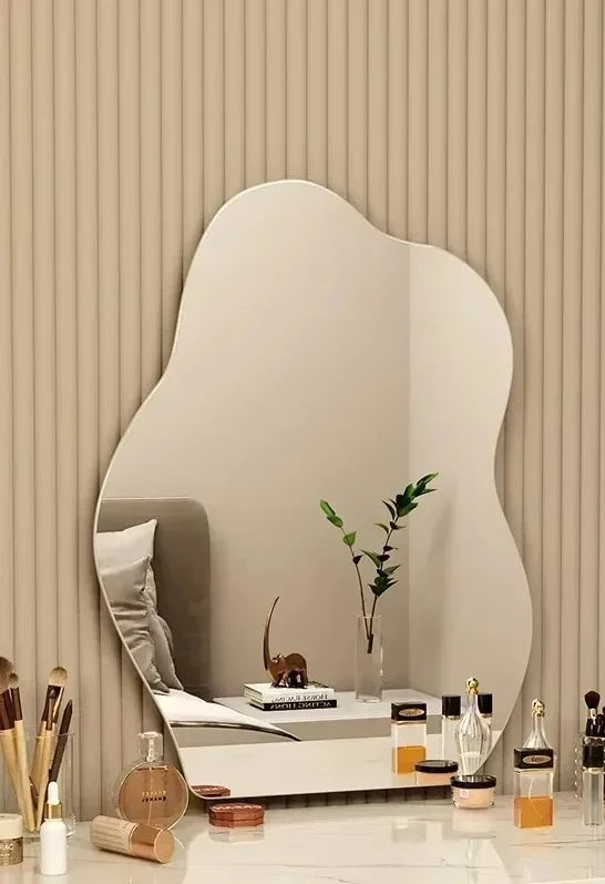 Wall Mirror Irregular Shape LED Warm Glow